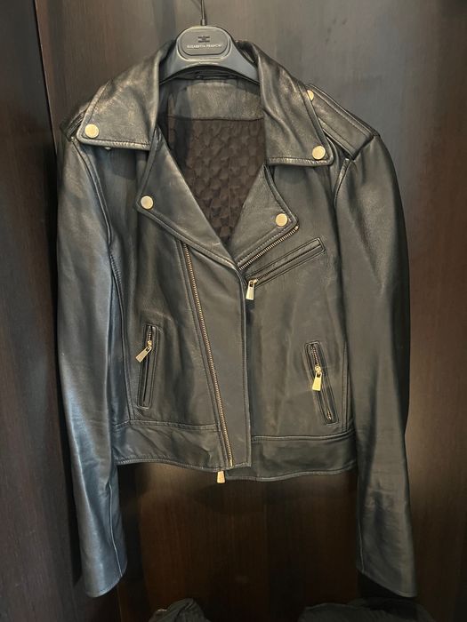 Geaca piele naturala manusa Trussardi 38