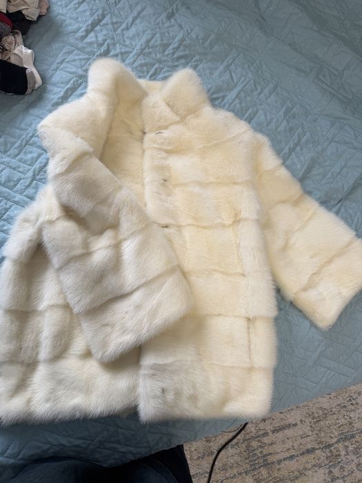 Шуба автоледи белая