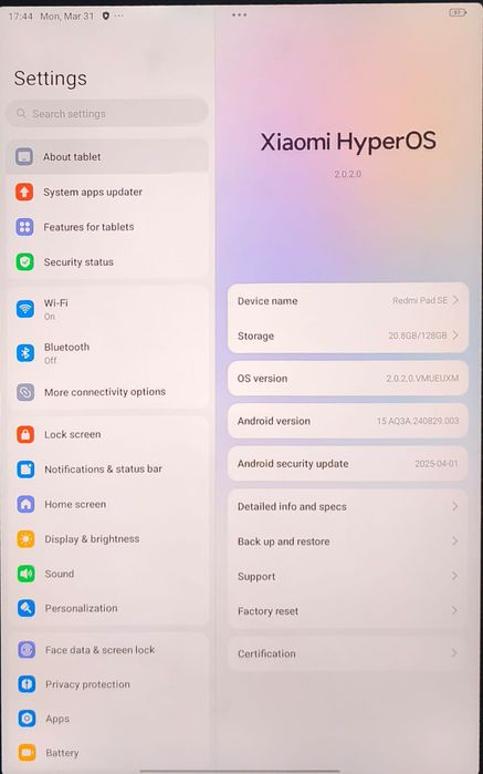 Таблет Redmi Pad SE 11 4+2GB RAM, 128 GB, Octa-core 2.4  GHz