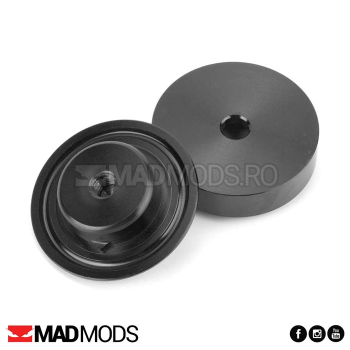 Set Dop anulare stergator luneta, Aluminiu, Negru, 4cm, Universal