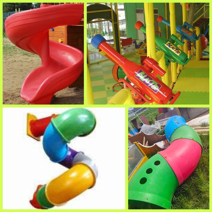 Аттракционы детская игровая площадка зона горка лошадки карусель пушка