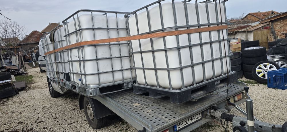 Бидони, Цистерни кубче, IBC контейнери с обков, резервоари 1 тон, 1000