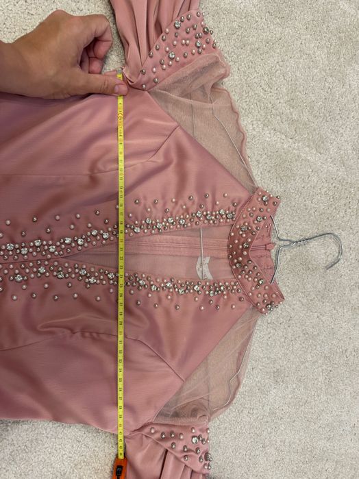 Rochie elegantă, roz pudra, mărimea L