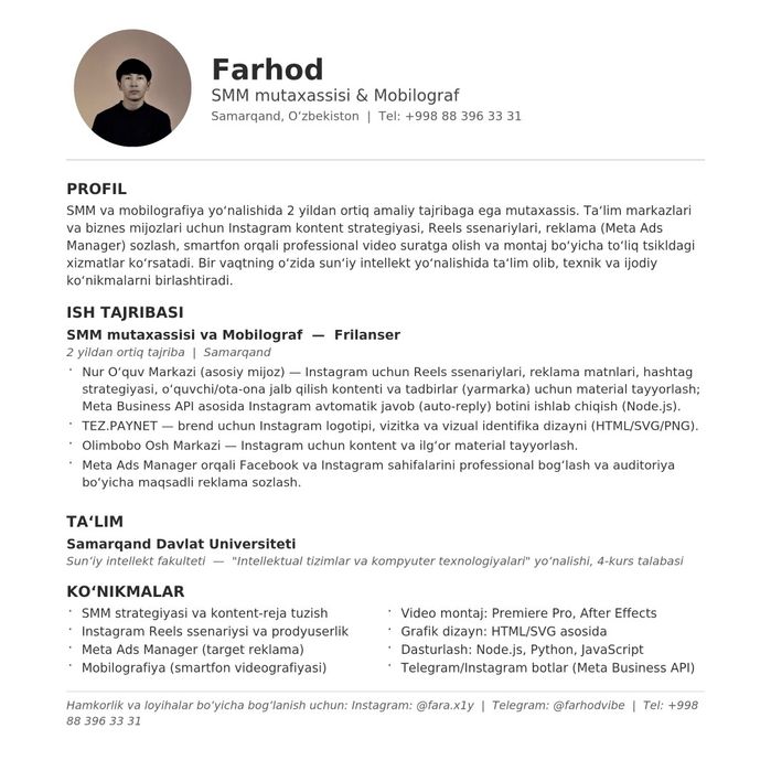 Mobilograf va smm