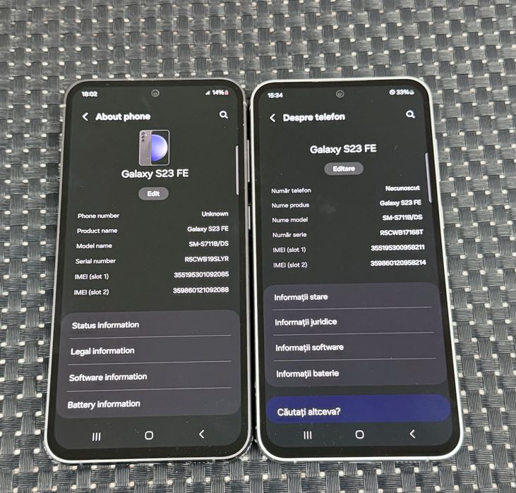 Samsung Galaxy S23 FE Pret 1100 lei fix buc