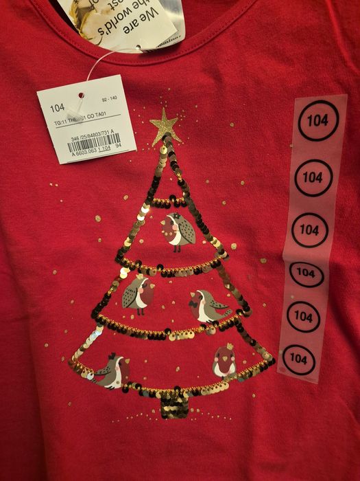 Outfit Crăciun Revelion fetițe noi etichetă 104 / 3-4 ani C&A Benetton