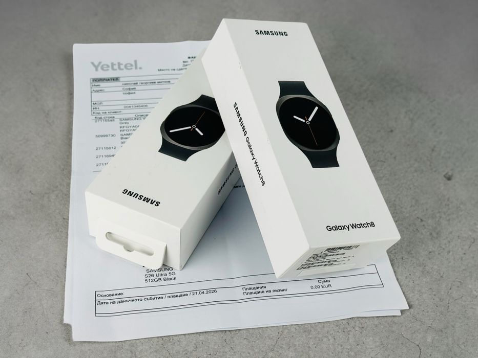 НОВ! Samsung Galaxy Watch 8 BT 44mm Graphite / Silver 3г. Гаранция!