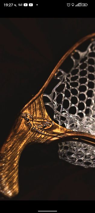 Ръчно изработен дървен кеп за риболов