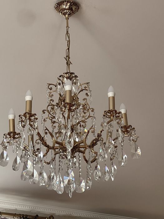 Продам чешскую люстру , оригинал, хрусталь