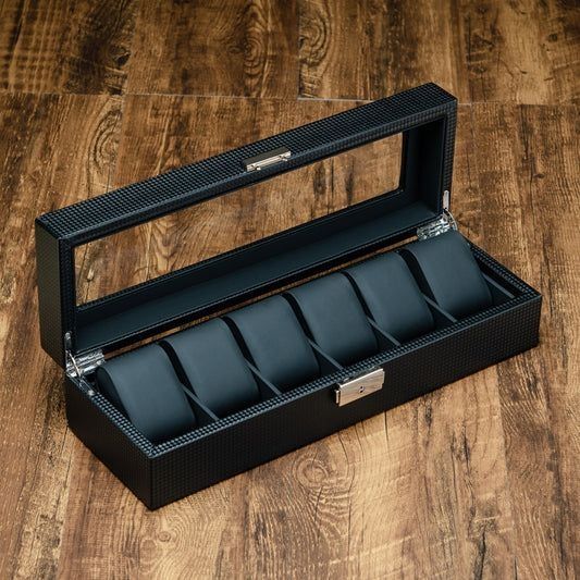 Шкатулка для часов Carbon Fiber Leather Watch Box