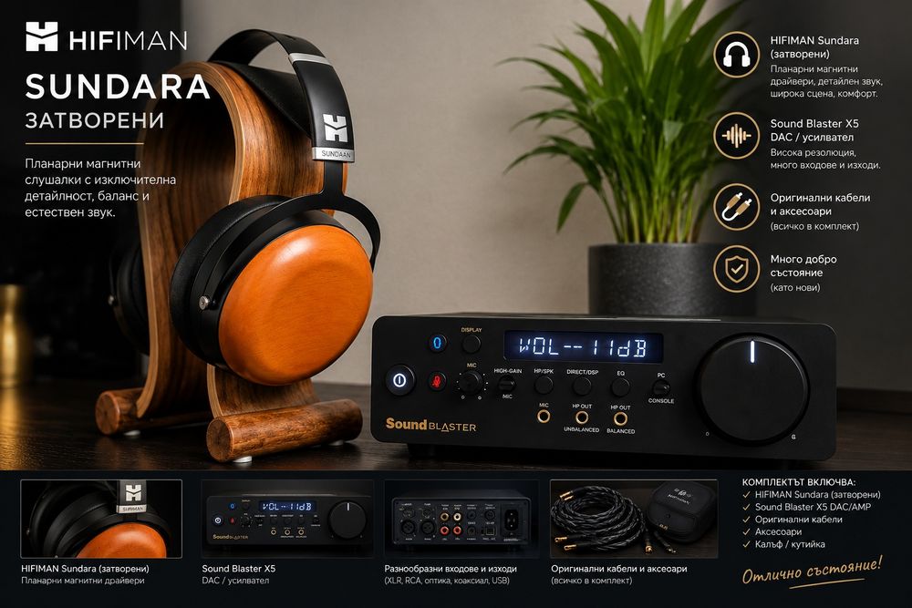 Premium Audiophile Gaming Setup – HIFIMAN Sundara Closed + Sound Blaster X5