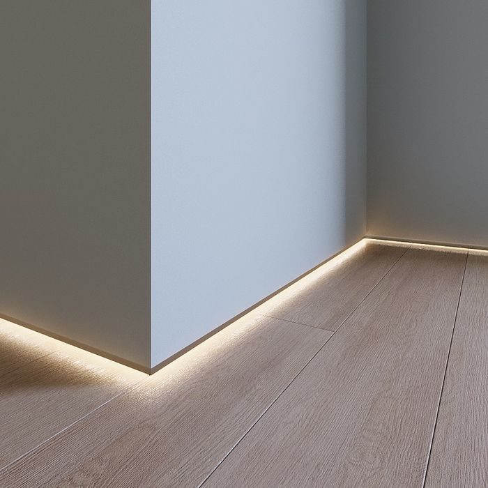 Теневой профиль-плинтус (напольный и потолочный)