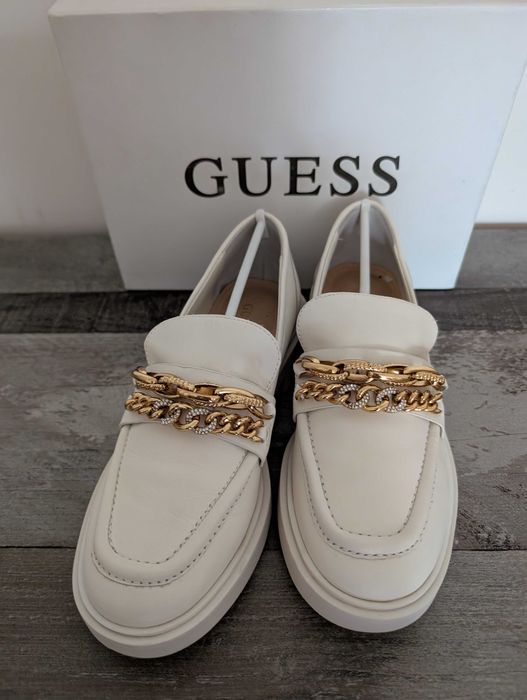 Кожени мокасини Guess 38 номер, дамски обувки