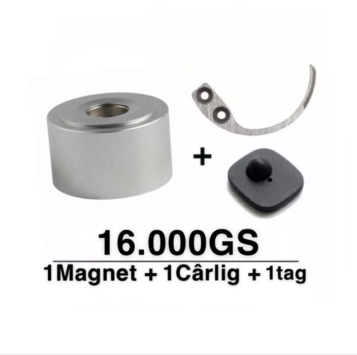 Set Magnet 16000 GS / Carlig cui Gheara Set Detasator Alarme Haine