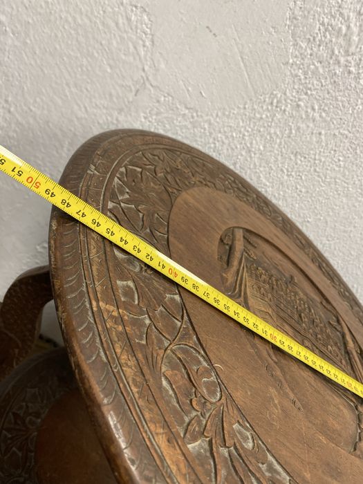 Резбована дървена маса Burma Myanmar храмов релеф 1950