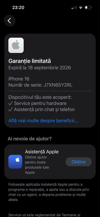 iPhone 16 Black/Negru 128gb 100%