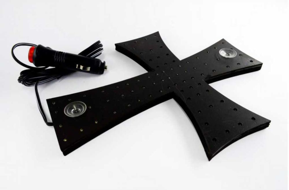 Светещ 81 LED диоден кръст за Kамион 24V - 3 цвята.