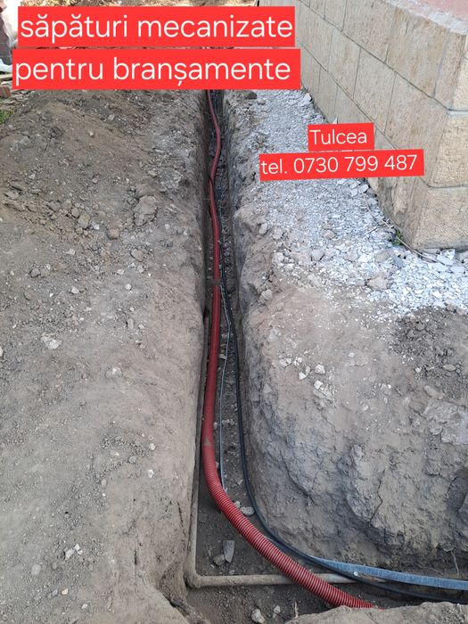 Subtraversări Tulcea - Miniexcavator  săpaturi-