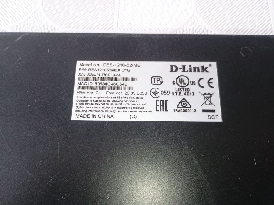 Коммутатор D-Link DES-1210-52/ME