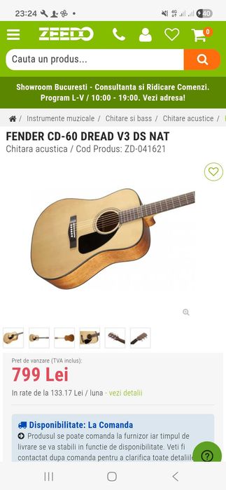 Vand chitara Fender