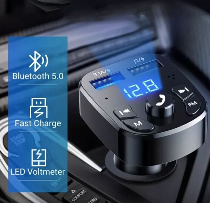 NOU SIGILAT Modulator FM Bluetooth