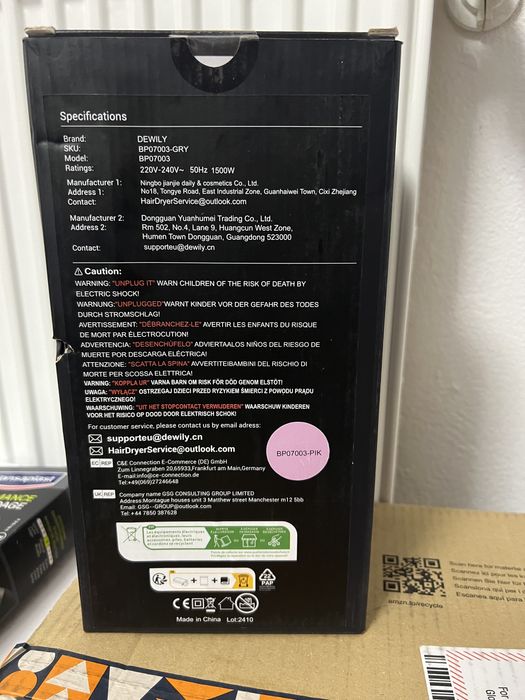 Uscator de par high speed hair dryer