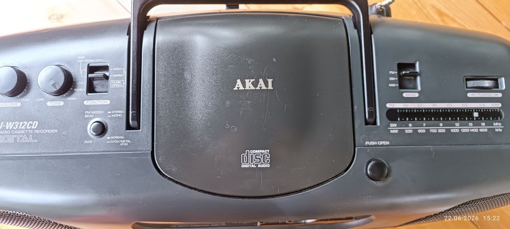 Akai AJ-W312CD CD stereo cassette recorder