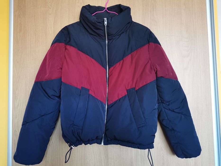 Jacheta/geaca vatuita H&M XS, guler inalt, talie scurta