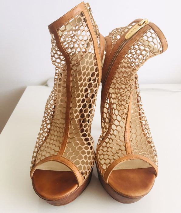 Sandale plasa insertii piele