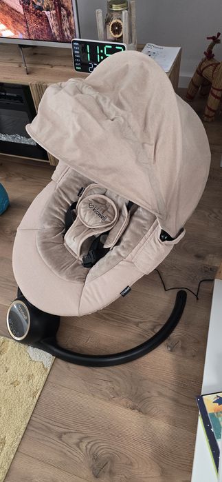 Vand leagan kidwell pentru copii - Balansoar electric 2 in 1 REVE Bej/Auriu cu aplicatie mobila