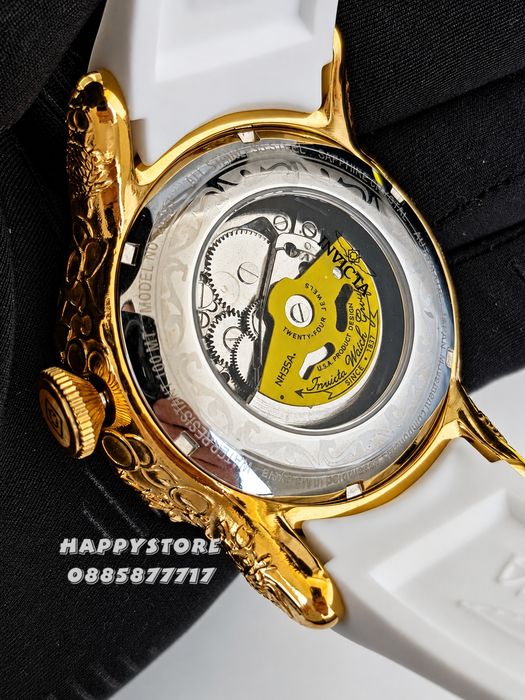 INVICTA Katana automatic white/gold  50 mm, Инвикта нов мъжки часовник