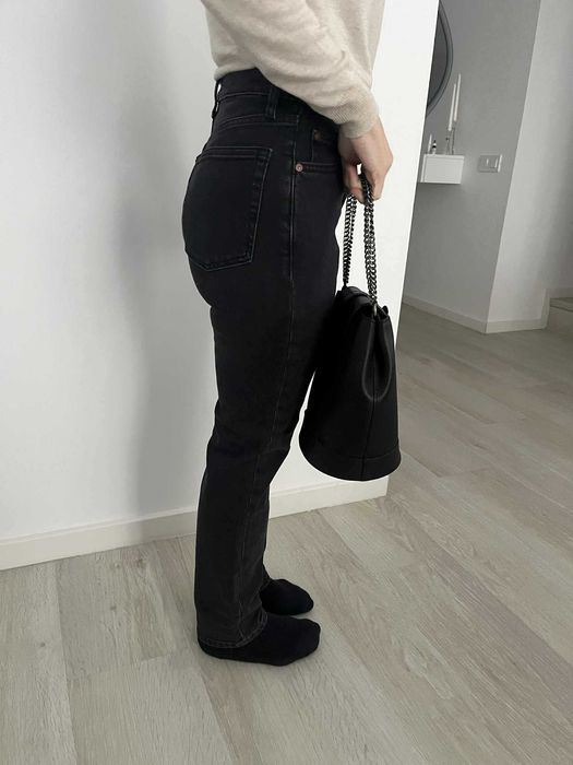 Geanta piele naturala neagra