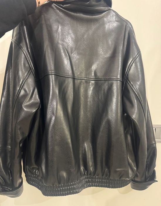 Черно кожено яке ZARA