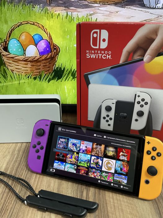 Прошитая Nintendo Switch Oled с играми