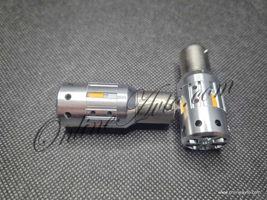 Крушки за мигач PY21W BAU15S SMD Canbus 2400Lm Мощни (вентилатор)