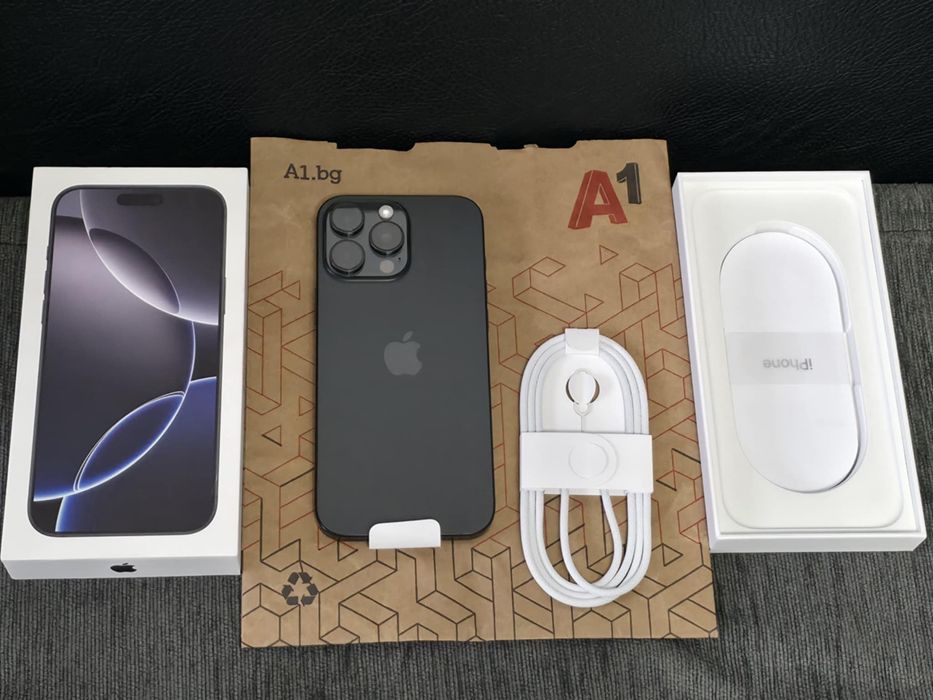 КАТО НОВ 256GB iPhone 16 Pro Max A1 Гаранция 2026 Black | Черен