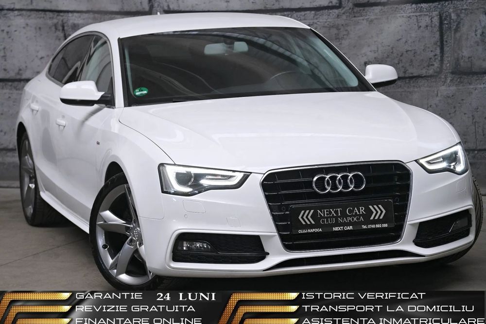 Audi A5 Sportback GARANTIE 24 LUNI*RATE*Manuala*S-Line Plus*Piele*Navi*Bixenon*Led*B&O