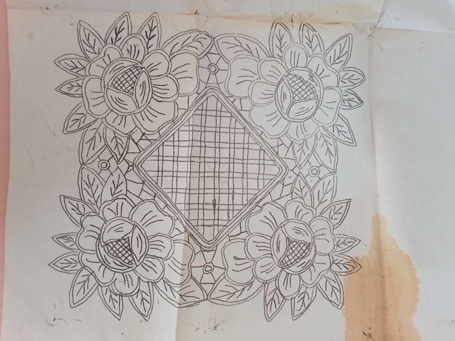 Скица скици старинни за бродерия на "ришелье", бод