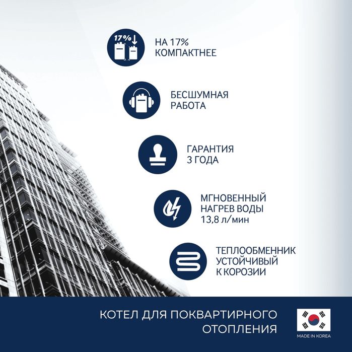 Продам двухконтурный котел "NAVIEN DELUXE E' новый в упаковке