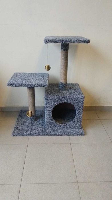 Катерушка-драскалка за котка с къщичка-доставка 7лв