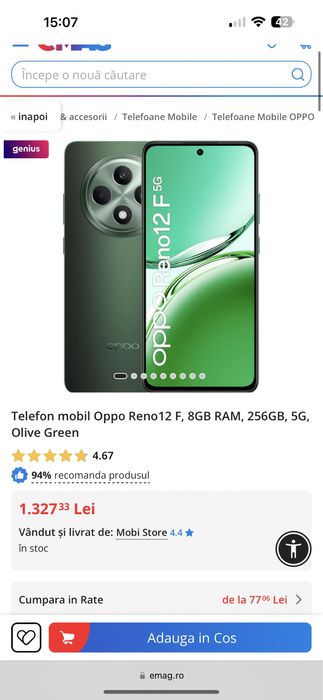 Oppo reno 12f 256 gb