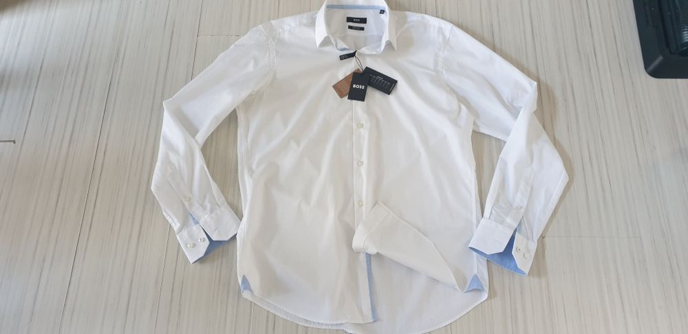 Hugo Boss Cotton Regular Fit Cotton Mens Size 40 / 15 /3/4 НОВО! ОРИГИНАЛ! Мъжка Риза!