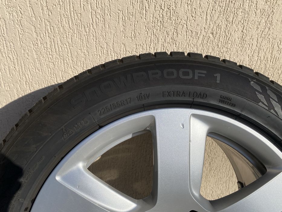 Set jante audi originale R17 cu anvelope de iarna Nokian