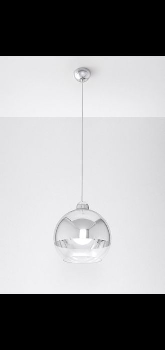 Lampa suspendată/ Pendul crom tip glob