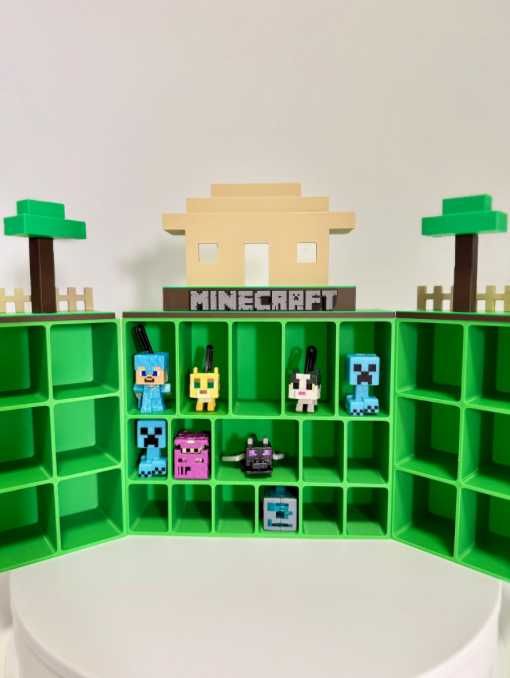 Дисплей/Органайзер за Minecraft фигурки (Kinder Joy) – 28 места