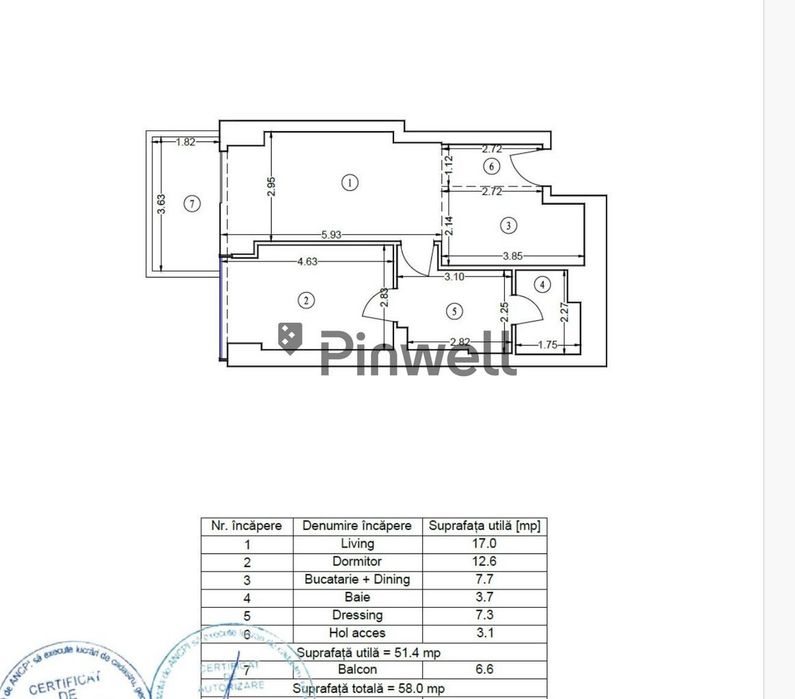 Apartament 2 camere de vânzare | UpSite Floreasca | 58 mp | Etaj 5