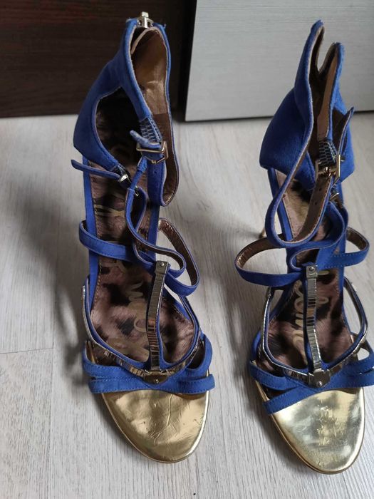 Pantofi cu toc Sam Edelman Alena Stilleto Blue Suede Leather  Size 39