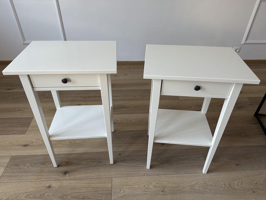 2 Noptiere IKEA albe cu sertar – stare foarte bună