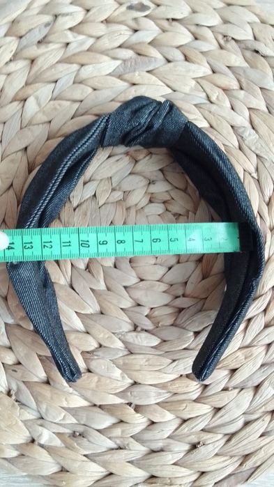 Диадеми с възел  от син / черен деним