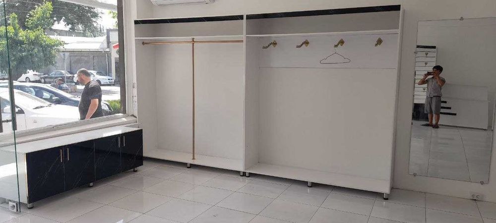 Magazin doʻkon apteka dorixona uchun mebel zakazga stellaj polka vitri